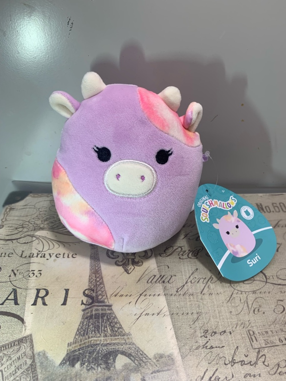 Suri the Purple Tie Dye Cow 5 Inch Squishmallows